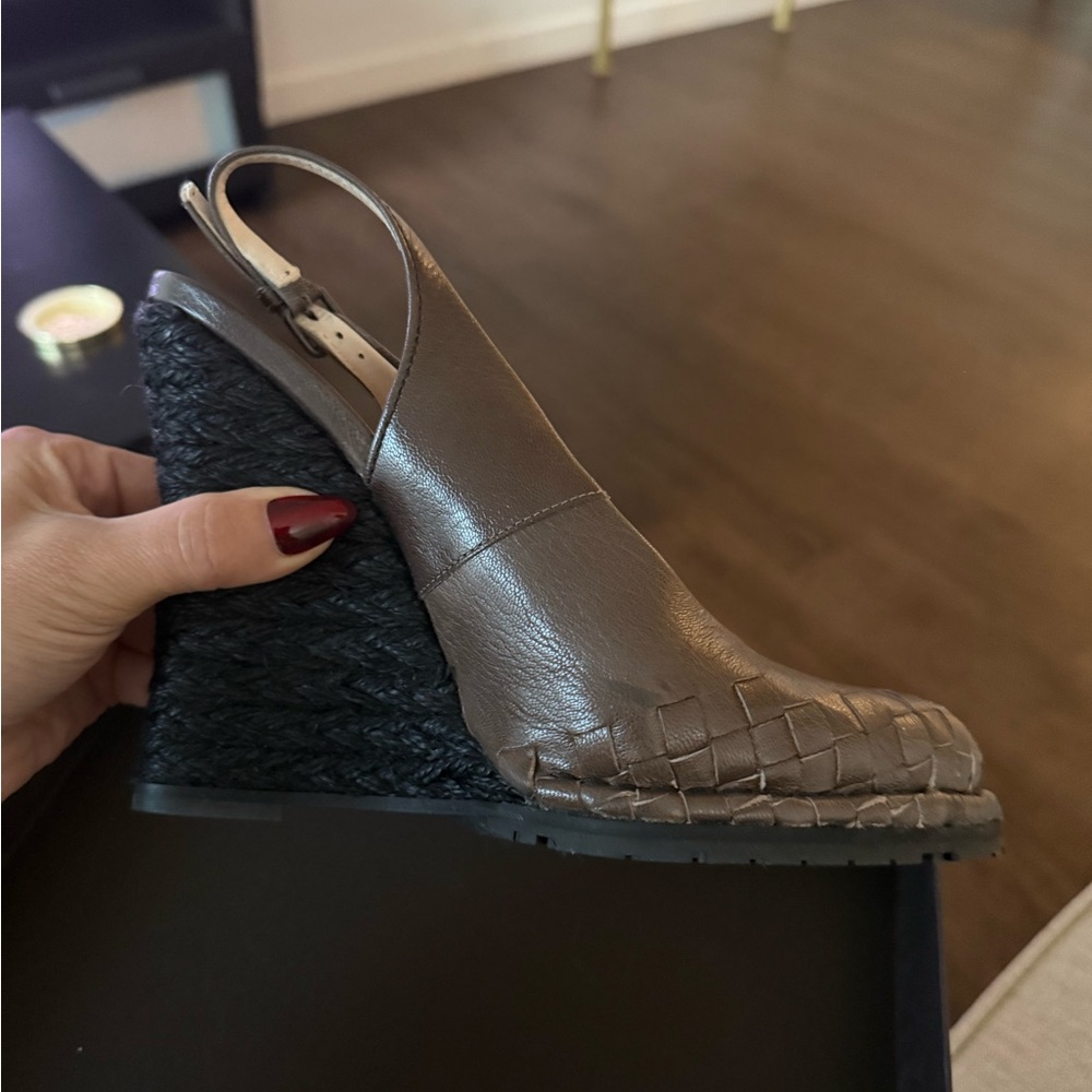 Bottega Veneta Brown and Black Wedge Shoes